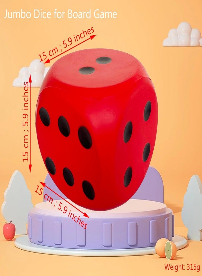funnysquee مكعبات إسفنجية عملاقة من funnysquee مقاس 5.9 بوصة، لعبة عملاقة مليئة بالمرح والتعليم لأمسيات الألعاب وجلسات التعلم (لون أحمر محظوظ) - Image 2